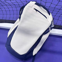 Sac de sport unisexe en PU résistant à l'eau pour pickleball avec compartiment à chaussures, idéal pour l'entraînement, motif uni, pour adultes, avec emplacement pour raquettes
