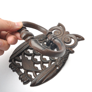 Herrero forjado a mano de hierro fundido búho volador puerta <span class=keywords><strong>aldaba</strong></span> puerta de entrada puerta decorativa <span class=keywords><strong>aldaba</strong></span> - Product Image 3