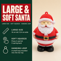 Jouet Squishy Père Noël en TPR, à remontée lente, extensible, anti-stress, cadeau de Noël, boîte colorée, remplisseurs de chaussettes pour enfants