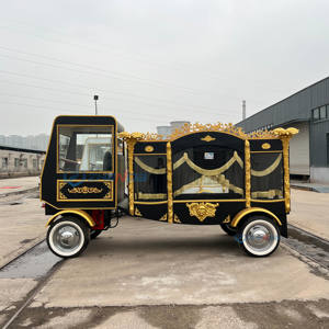 Carroza Fúnebre de Lujo Blanca y Negra de Acero y Cuero con Columna Romana Eléctrica para <span class=keywords><strong>Transporte</strong></span> Especial - Product Image 4