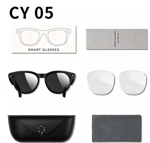 Lunettes intelligentes CY05 avec caméra HD 8MP, enregistrement vidéo 1080P, traduction IA Chat GPT en temps réel, réduction de bruit ENC, lunettes de soleil - Product Image 1