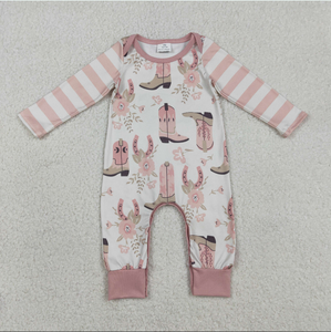 Botas vaqueras para bebés, niños y niñas, con estampado de cactus y flores, y peleles. - Product Image 6
