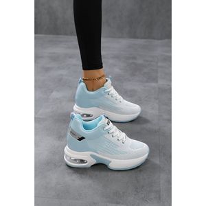 Chaussures de sport pour femmes, baskets tendance rouge et blanc, maille respirante, coussin d'air, chaussures de marche décontractées, style sport - Product Image 5