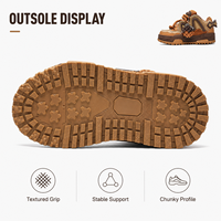 Sneakers à carreaux épais avec logo personnalisé, chaussures rétro basses pour hommes, streetwear, marque privée, vente en gros