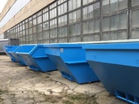 Conteneur à déchets de construction empilable à crochet pour le recyclage et l'élimination des déchets