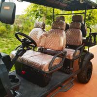 Voiturette de golf électrique 4-6 places en gros avec pneus tout-terrain et système AC 48V pour chariots