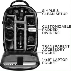 Free Sample Customized Outdoor Photography Waterproof <b>Camera</b> <b>Backpack</b> Small Trolley Bag - Product Image 2