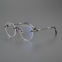 Lunettes de vue sans monture en titane pur ultra-légères, lunettes optiques sur mesure pour la myopie