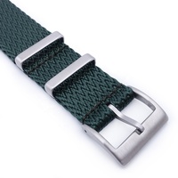 Bracelet de montre personnalisé à chevrons, en tissu, à passage unique, réglable en Nylon, 20mm, 22mm, nouveau matériau
