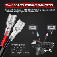 Fusible à lame de relais 20AWG 12V pour feux de travail LED, feux tout-terrain, faisceau de câblage automobile