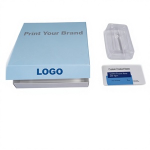 Enkelvoudige en dubbele flesjesset met plastic tray en kartonnen doos voor 3ml 5ml 10ml, aangepaste logo-etikettering in verpakking voor peptide huidverzorgingssets. - Product Image 1