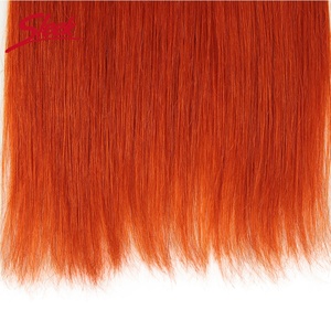 Eleganti Ciocche di <span class=keywords><strong>Capelli</strong></span> Lisci Brasiliani Colore Arancione Visone Biondo da 8 a 28 Pollici Estensioni di <span class=keywords><strong>Capelli</strong></span> Umani - Product Image 6