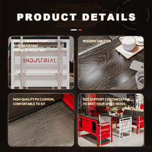 ชุดเฟอร์นิเจอร์บาร์โลหะสไตล์อุตสาหกรรมเกรดมืออาชีพสำหรับโต๊ะอาหารโรงแรมโต๊ะและเก้าอี้สำหรับใช้ในร้านกาแฟ - Product Image 4