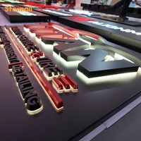 Lettres 3D lumineuses, signalétique LED extérieure avec logo de marque personnalisé pour la publicité commerciale, la décoration de vitrine de magasin