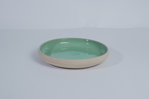 Assiette à pâtes en porcelaine premium à glaçure réactive profonde pour service en restaurant et saladiers - Product Image 3