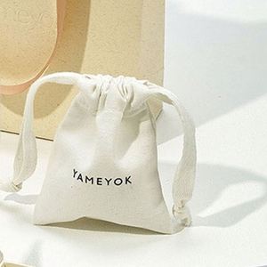 Wholesale Eco Friendly Canvas <b>Drawstring</b> Jewelry <b>Pouch</b> Customized 100% Cotton Dust <b>Pouch</b> Organic Cotton <b>Drawstring</b> Bag With Logo - Product Image 1