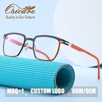 Montures de lunettes optiques de marque sans vis, de qualité supérieure, colorées, pour hommes, pour ordinateur, vente en gros