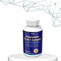 Capsules de magnésium à absorption élevée et spectre complet 12-en-1 pour la relaxation quotidienne et la gestion du stress