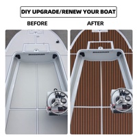 Feuille de mousse EVA moderne imperméable et résistante aux UV avec adhésif intégré, installation par clic, finition brossée pour revêtement de sol extérieur de bateau