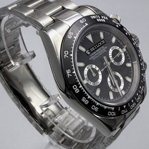 Montre chronographe quartz avec date personnalisée pour homme, 39 mm, verre saphir de luxe, mouvement Vk63 - Product Image 3