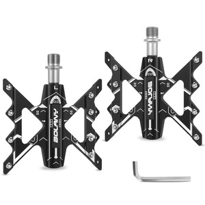 Pédales de vélo de montagne en alliage d'aluminium Bolany, roulement scellé, antidérapantes, ultralégères, noires PD542 - Product Image 3