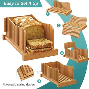เครื่องหั่นขนมปังไม้ไผ่ Wu Ge Yi พร้อมถาดเก็บ สำหรับใช้ในครัวเรือน - Product Image 3