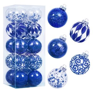 Nouveauté : Boules de Noël transparentes peintes, résistantes aux chutes, pour décorations de fête simples - Product Image 2
