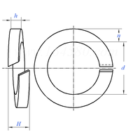 Shenghu 304 Stainless Steel Split Plain Spring Washers Heavy Duty Lock Washers M10 Compatible Full Sizes Fasteners