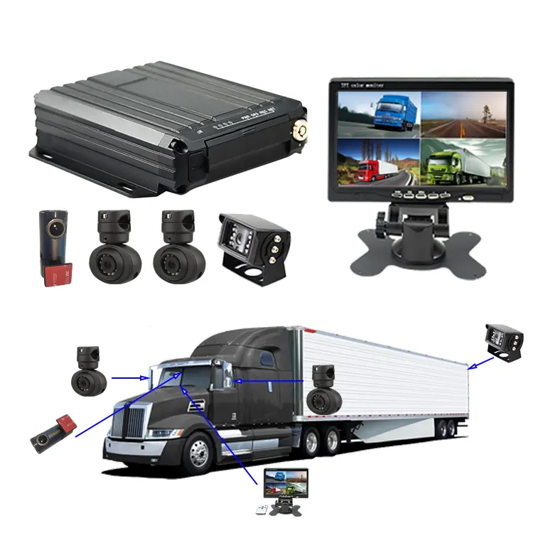 Professionnel hd1080p h.264 voiture boîte noire 4ch véhicule enregistreur conduite sécurité mdvr 4g emplacement en temps réel wifi camion mobile dvr