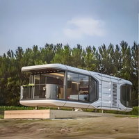 Maison de conteneur de capsule d'espace mobile intelligente certifiée CE de PrimeHome Caractéristiques anti-corrosion imperméables de conception moderne pour l'usage d'hôtel