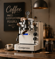Machine à café expresso professionnelle avec contrôleur PID, pompe rotative, système à double chaudière saturée à groupe unique