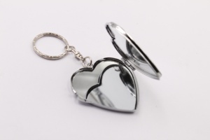 Miroir <span class=keywords><strong>de</strong></span> <span class=keywords><strong>poche</strong></span> en forme <span class=keywords><strong>de</strong></span> cœur, porte-clés, fabrication en usine - Product Image 4