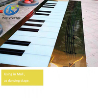 Pratique de fête de mariage géant, plancher de danse interactif illuminé en forme de Piano géant, à utiliser pour l'extérieur ou commerciale