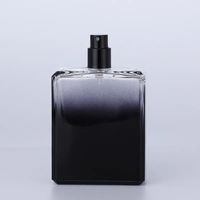 Flacon de parfum en verre noir dégradé élégant de 50 ml avec pulvérisateur - Couleurs et logo personnalisables, respectueux de l'environnement, sérigraphié, MOQ 100 pièces