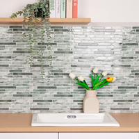 Carreaux muraux en mosaïque de marbre à coller, style bande longue Vividtiles, pour décorer la cuisine et la salle de bain