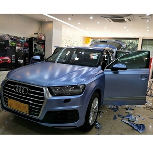 Film de protection pour voiture SUV bleu satiné métallisé 18m Meilleure colle Forte élasticité Parfait pour le wrapping de voiture - Product Image 3