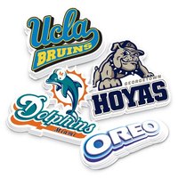 Autocollants Logo Découpés Personnalisés en Vinyle PVC Blanc, Résistants aux UV, Imperméables, Durables et Auto-Adhésifs
