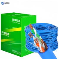 Cable de red para el hogar CAT5 Cat6 CAT5e CAT 6a STP Proyecto de Monitoreo de banda ancha para exteriores Cable de Internet POE 300 metros