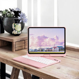 جراب جديد للوحة المفاتيح <span class=keywords><strong>ipad</strong></span> IFacemall بدوران بالدرجة LED بإضاءة خلفية Ghz جراب لاسلكي لباد برو الجيل الرابع أجهزة لوحية <span class=keywords><strong>iPad</strong></span> Air 6/208/11 بوصة - Product Image 3