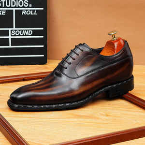 Zapatos de Cuero Vacuno Genuino para Hombre, Estilo Casual Británico, Cómodos, Formales para Negocios, con Suela Oxford, para Bodas - Product Image 2