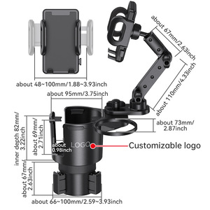 Extensor de portavasos para coche, portavasos para coche, soporte multifuncional para bebidas, estante de almacenamiento, soporte para teléfono - Product Image 2
