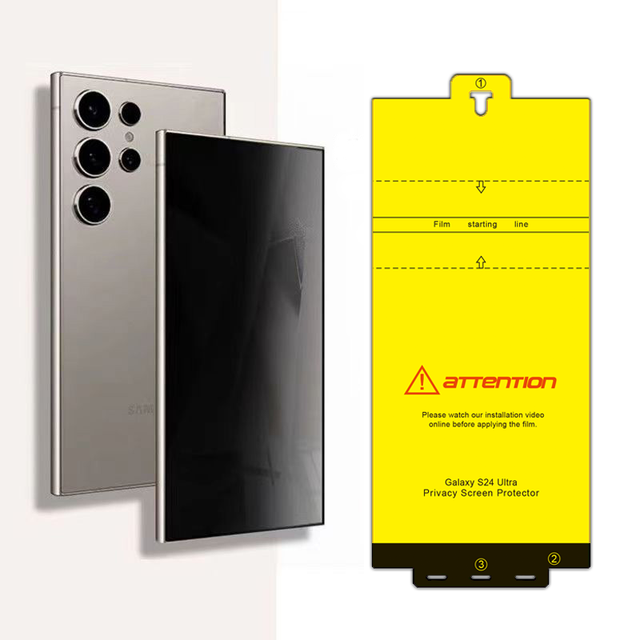 Soft TPU HD Anti-Peeping Privacy Hydrogel Film Screen Protector for for S24 Ultra-Ultra-Thin Waterproof