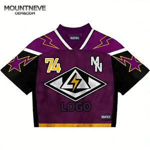 Camiseta de Fútbol Americano Personalizada, Diseño Deportivo Holgado, Malla de Poliéster Sublimada, Ropa Deportiva Transpirable para Hombre - Product Image 1