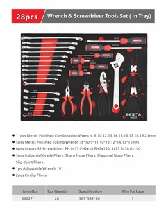Boîte à outils à roulettes de 277 pièces, acier au chrome-vanadium robuste, armoire à outils à 7 tiroirs, norme allemande, outils pour véhicules électriques hybrides - Product Image 5