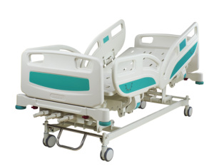 Lit d'hôpital manuel certifié CE ISO UKCA avec trois manivelles AOLIKE pour centre médical - Product Image 1