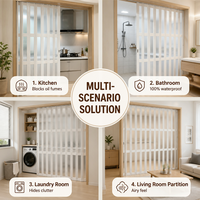 Porte pliante en PVC à installation en 10 minutes, Philippines, économie d'espace, cloison accordéon, étanche, résistante aux termites, porte intérieure moderne