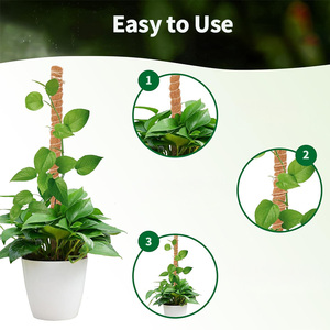 Lot de 2 poteaux en fibre de coco pliables de 40 pouces/100 cm, support pour plantes, accessoires de jardinage, fabriqués en fibre de coco, livraison locale depuis les États-Unis - Product Image 5