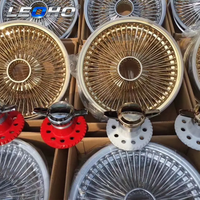Jantes chromées pour voiture, roues à rayons droites/croisées de 13, 14, 15, 16, 17, 18, 20, 22 pouces, 20x8, 22x8, 72, 100, 150 rayons, centre doré