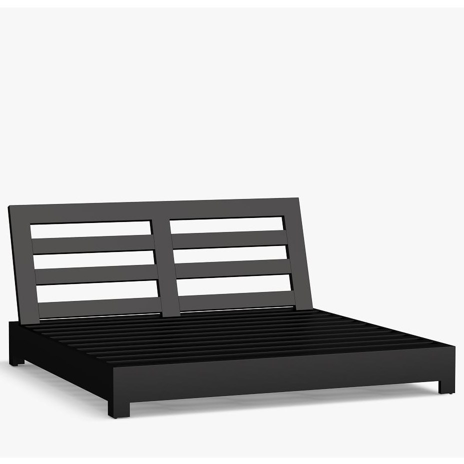 Low cost pool furniture waterproof sun loungers patio aluminum double daybed with cushion