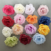 8cm Rosenknospen-Hut Kostüm-Kopfschmuck DIY Seiden-Kunstblume Grenzüberschreitender Halloween-Kranz Rosenblüten im Landhausstil